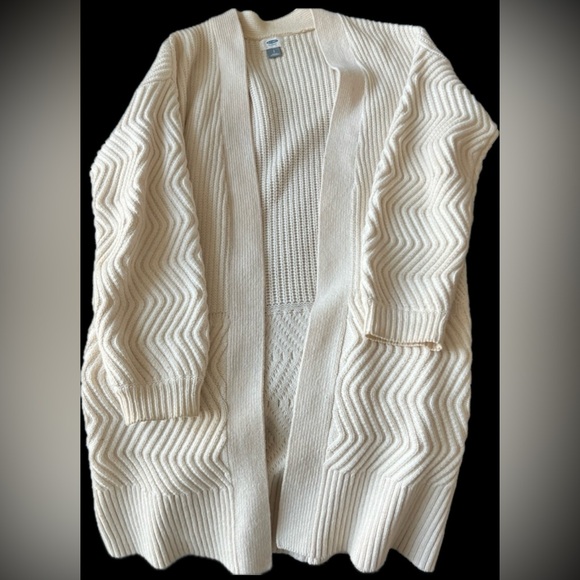 Old Navy Sweaters - Old Navy Chunky Thick Knit Beige Open Front Coatigan/ Sweater/ Cardigan! (MED)